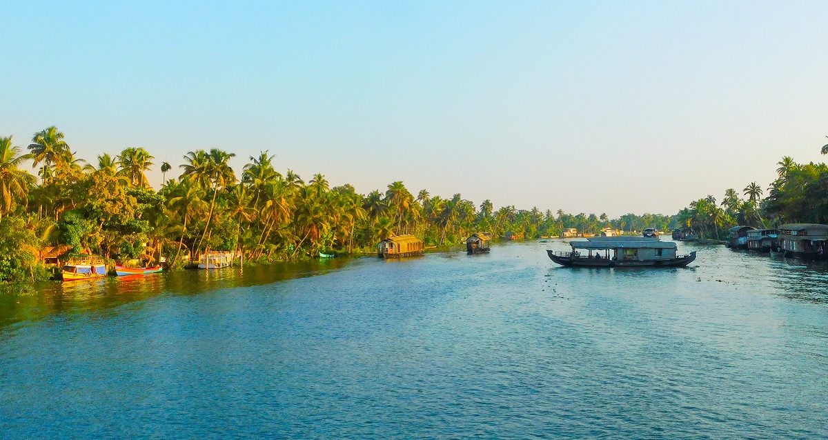 Lago Vembanad en Kerala